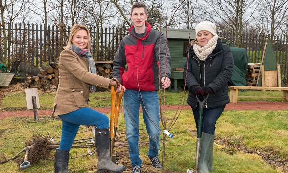 Longhurst Group team helps to plant trees in Peterborough