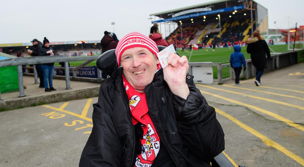 A man at a football game