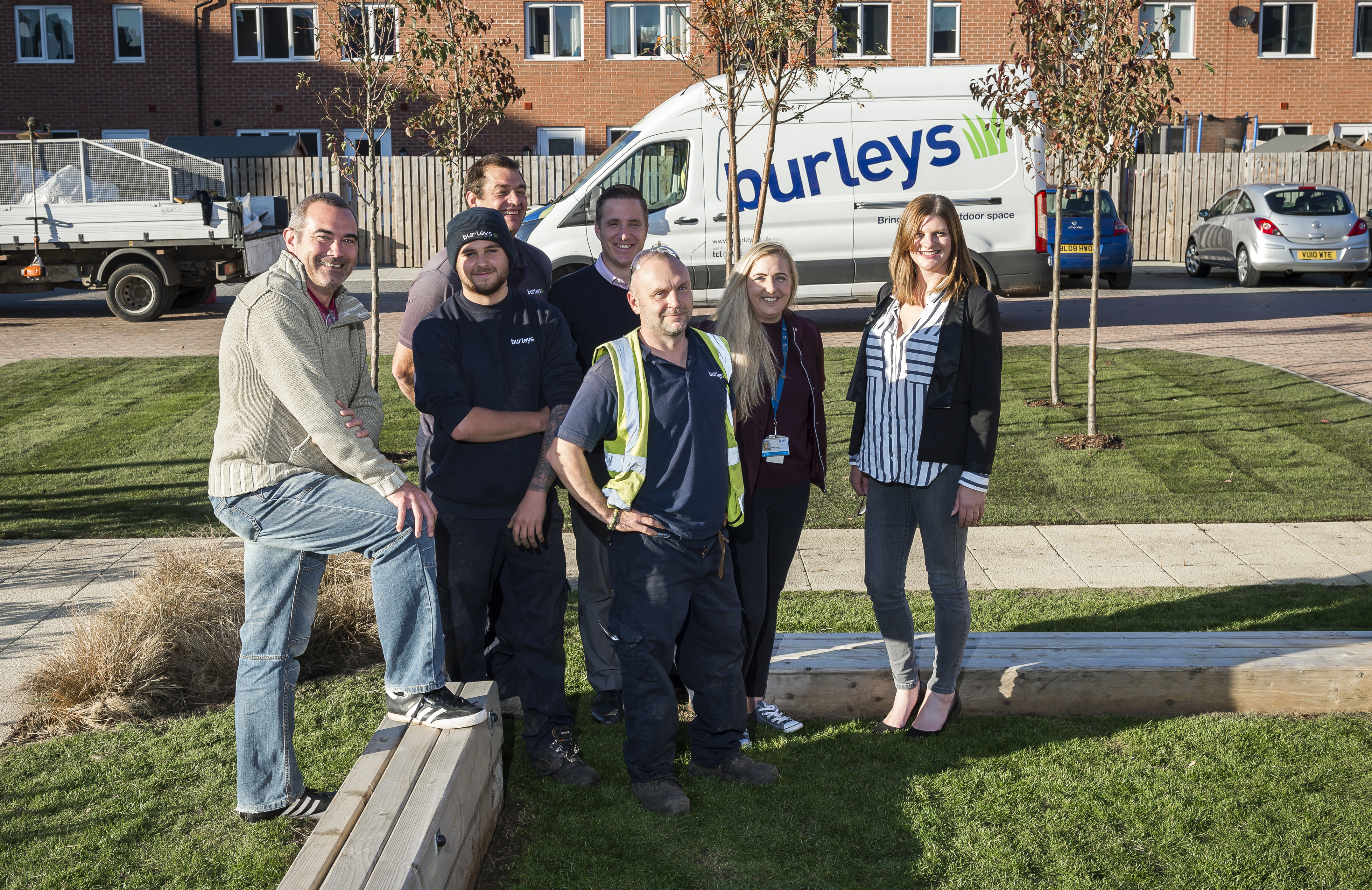 Longhurst Group staff teamed up with contractors Burleys to spruce up Allen Road in Rushden
