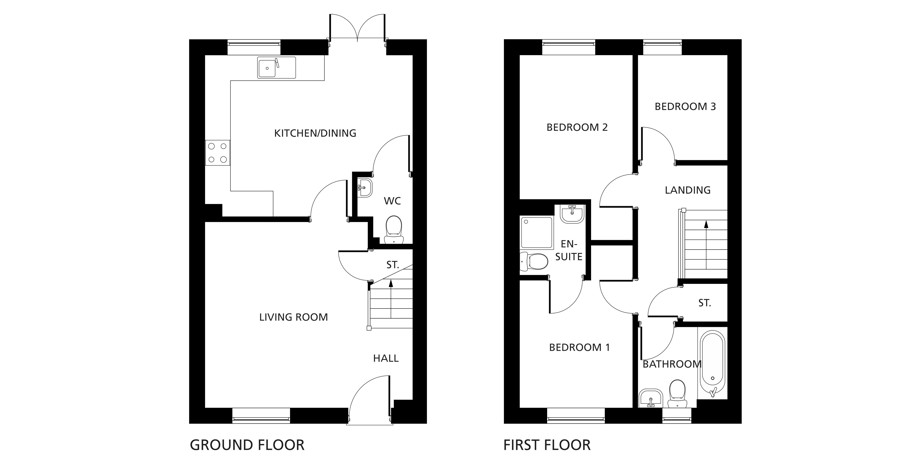 The Apple floor plans