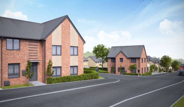 CGI image of house type at the Great Gonerby development