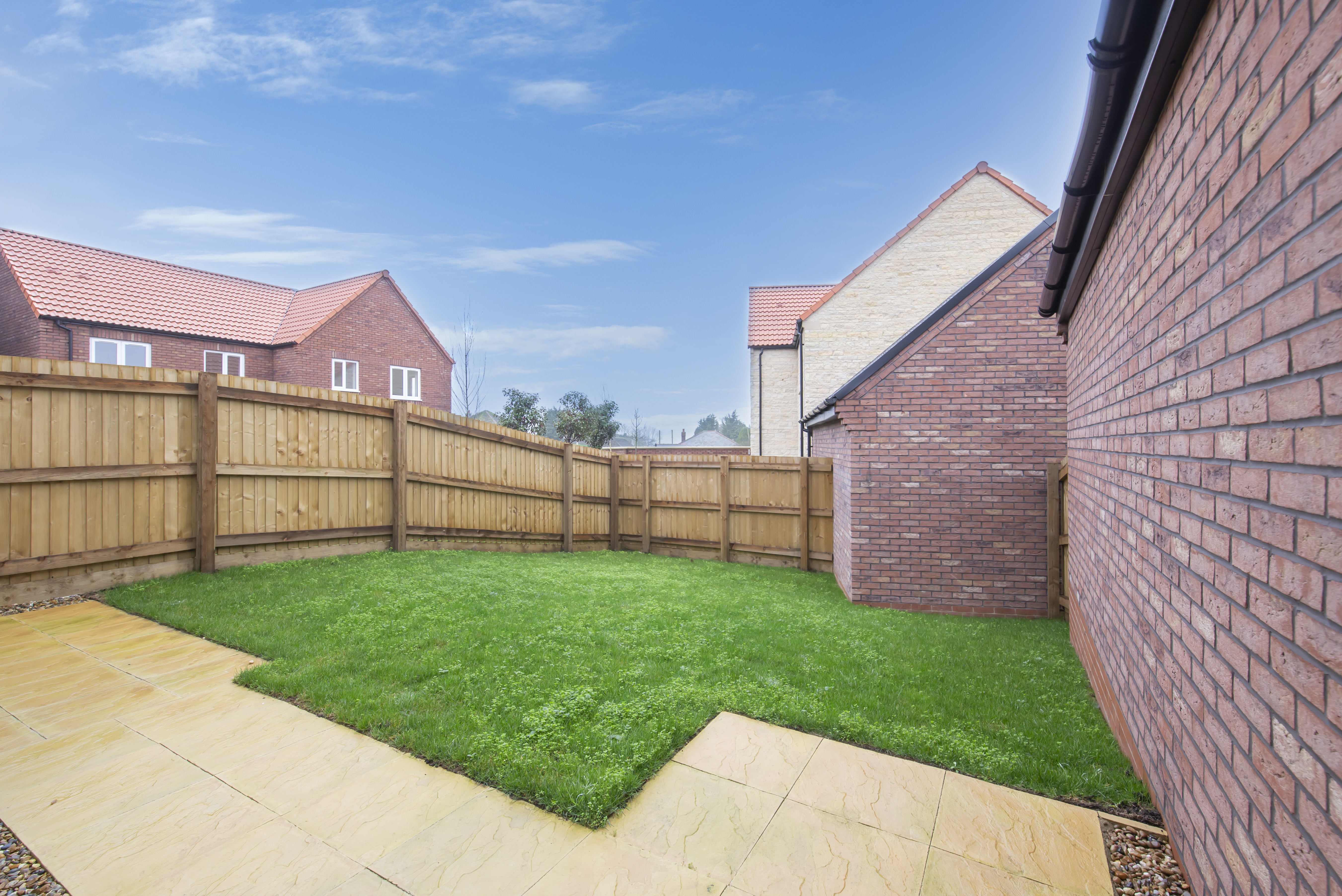 Back garden of the house on Forest Heath development