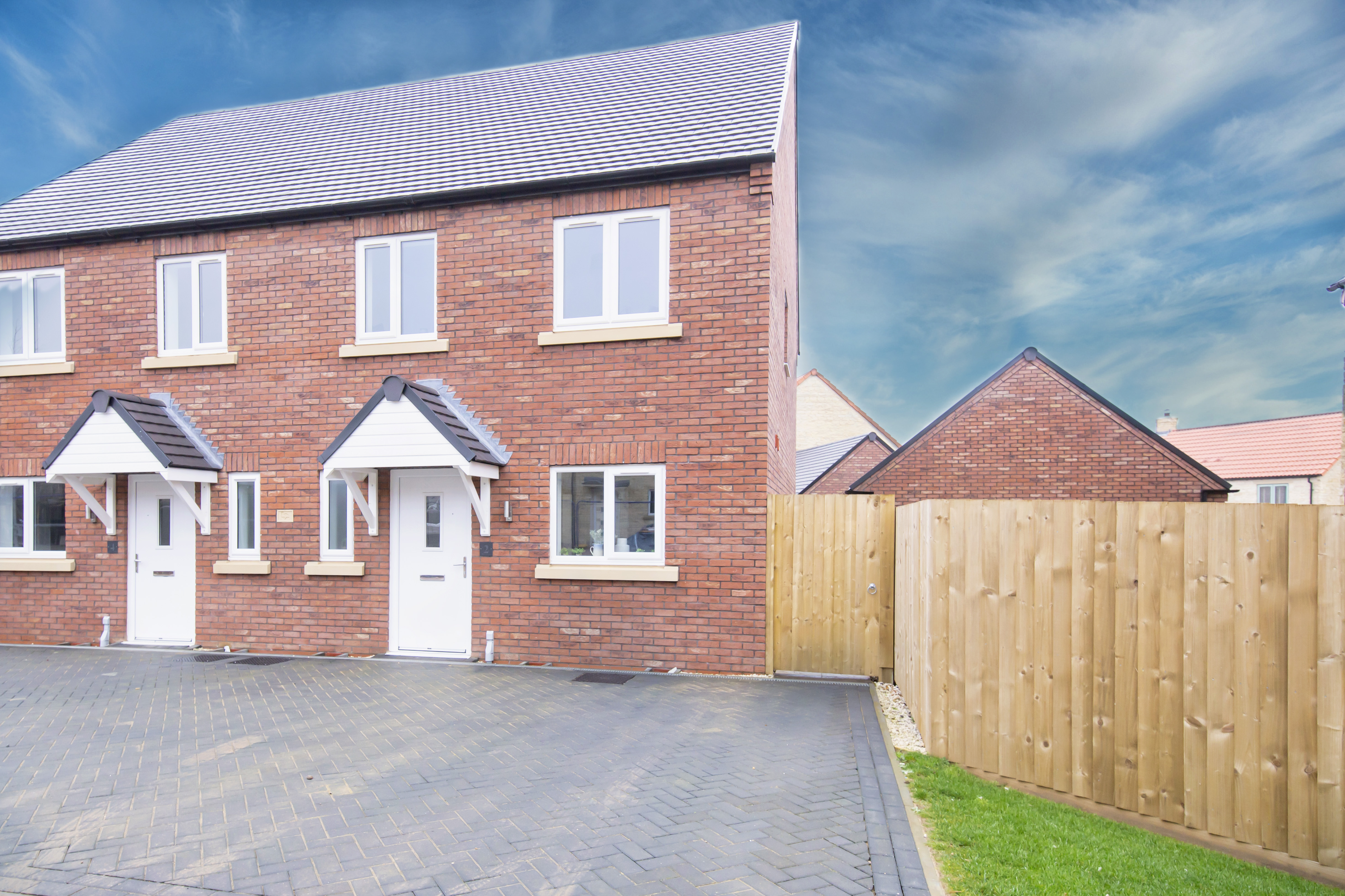 Front of the house on Forest Heath development