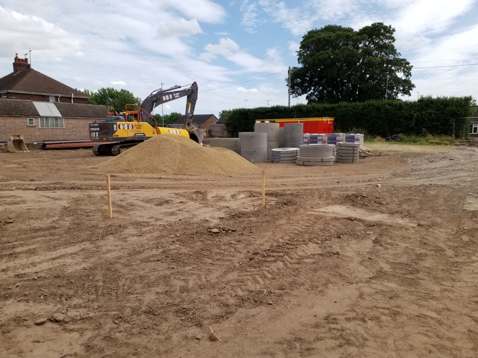 Start on site - digger preparing ground work