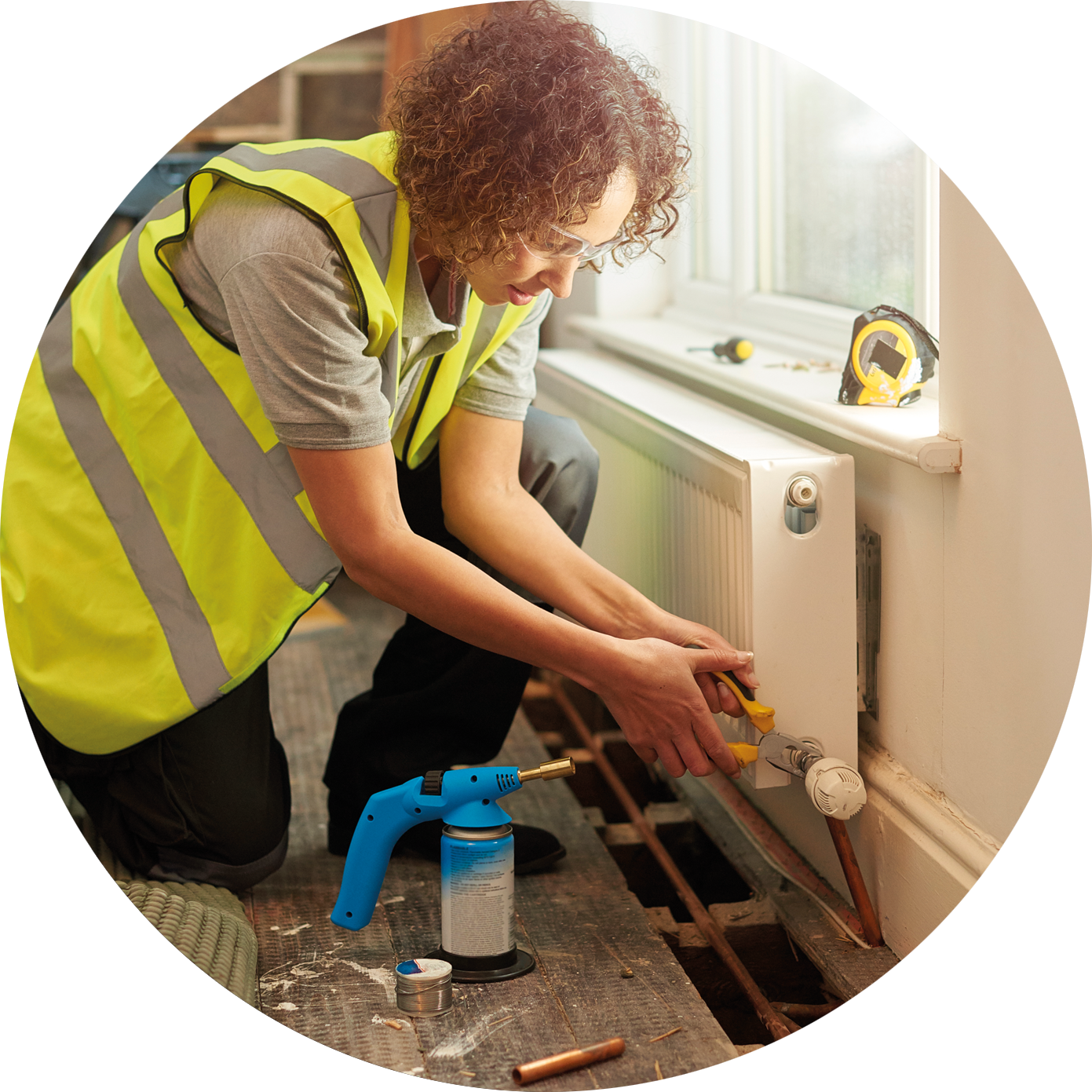 Carrying out a repair to a central heating system