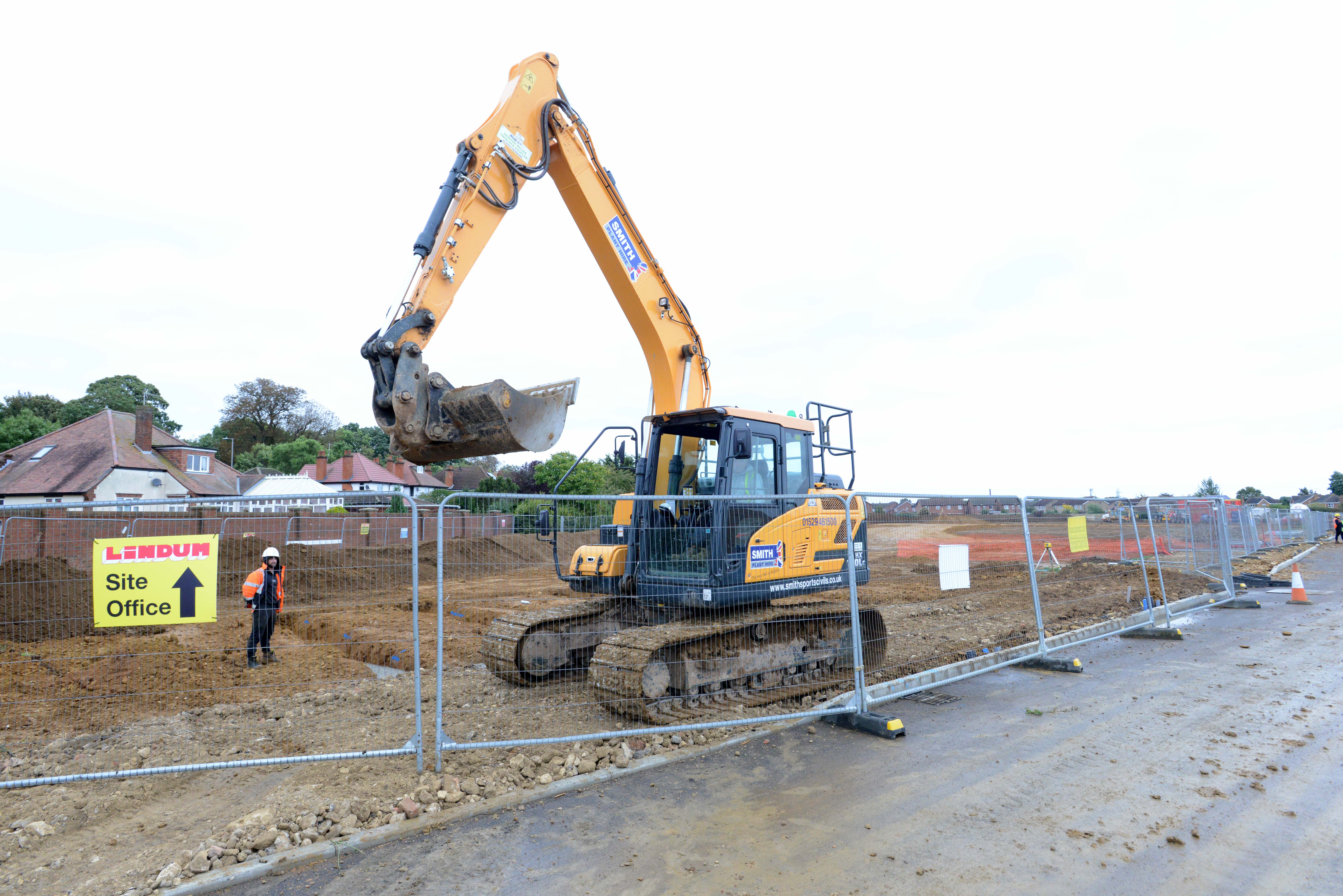 Digger at site of Handley Chase developments