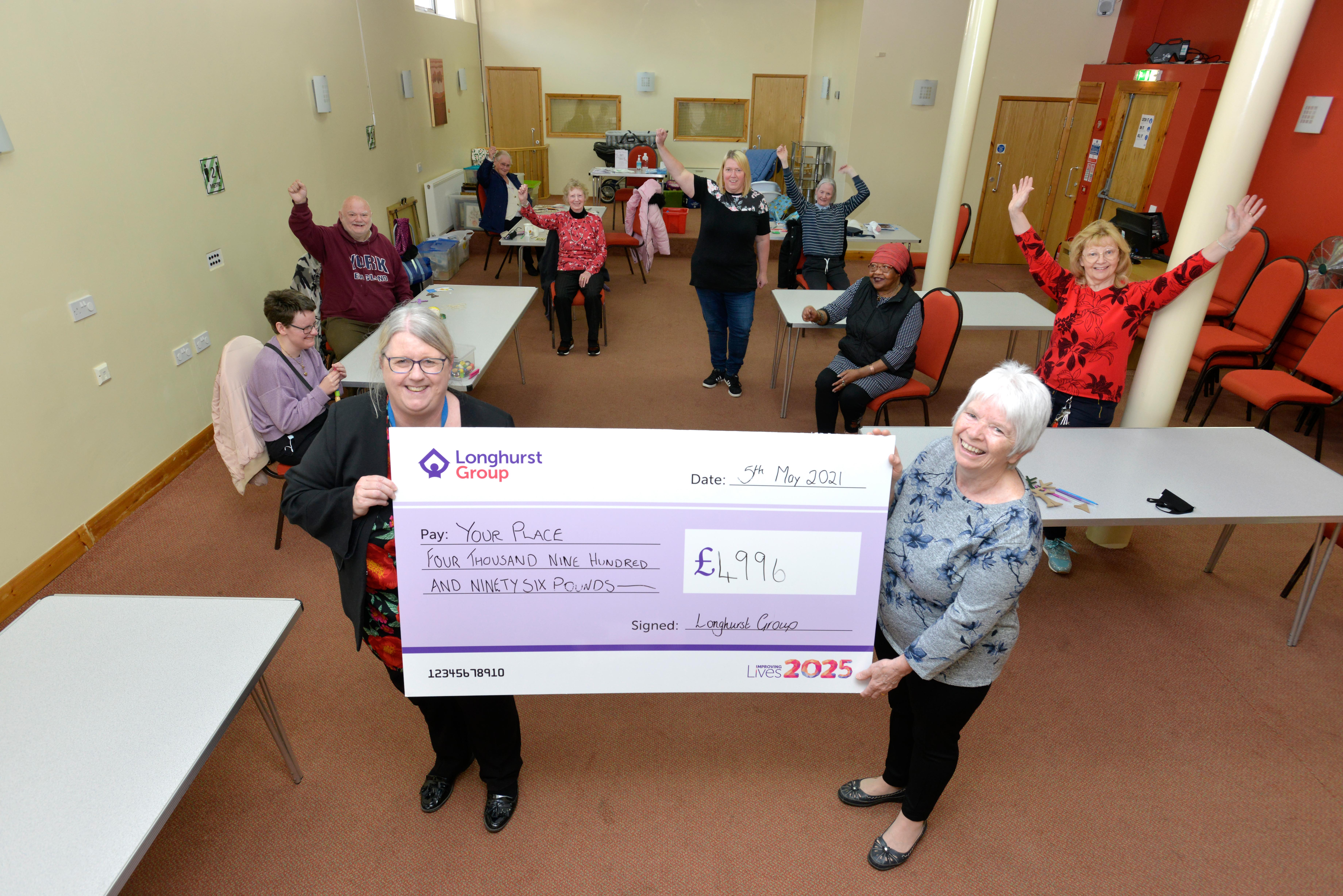 Community Grants fund cheque handover