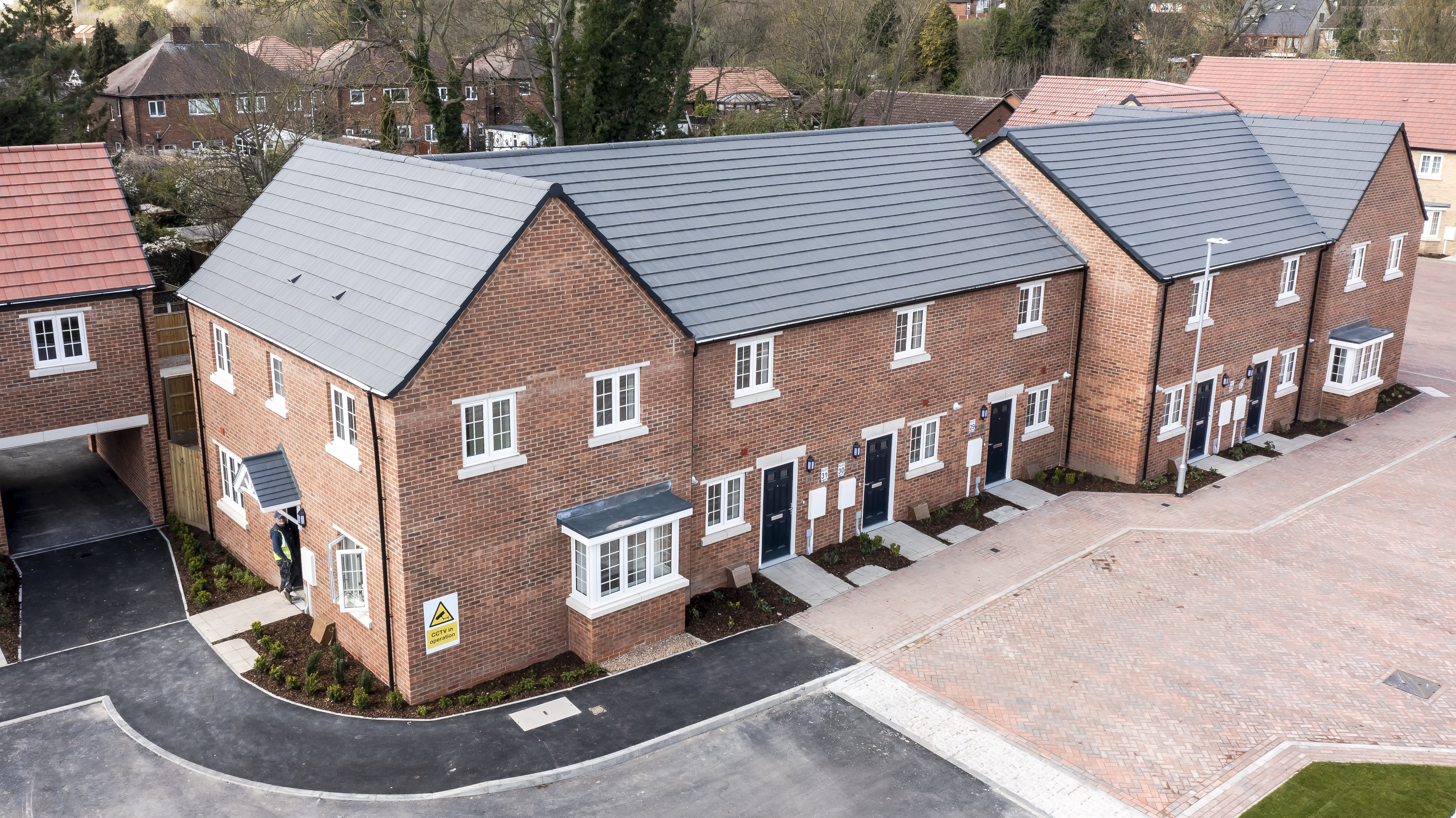 Row of new build houses