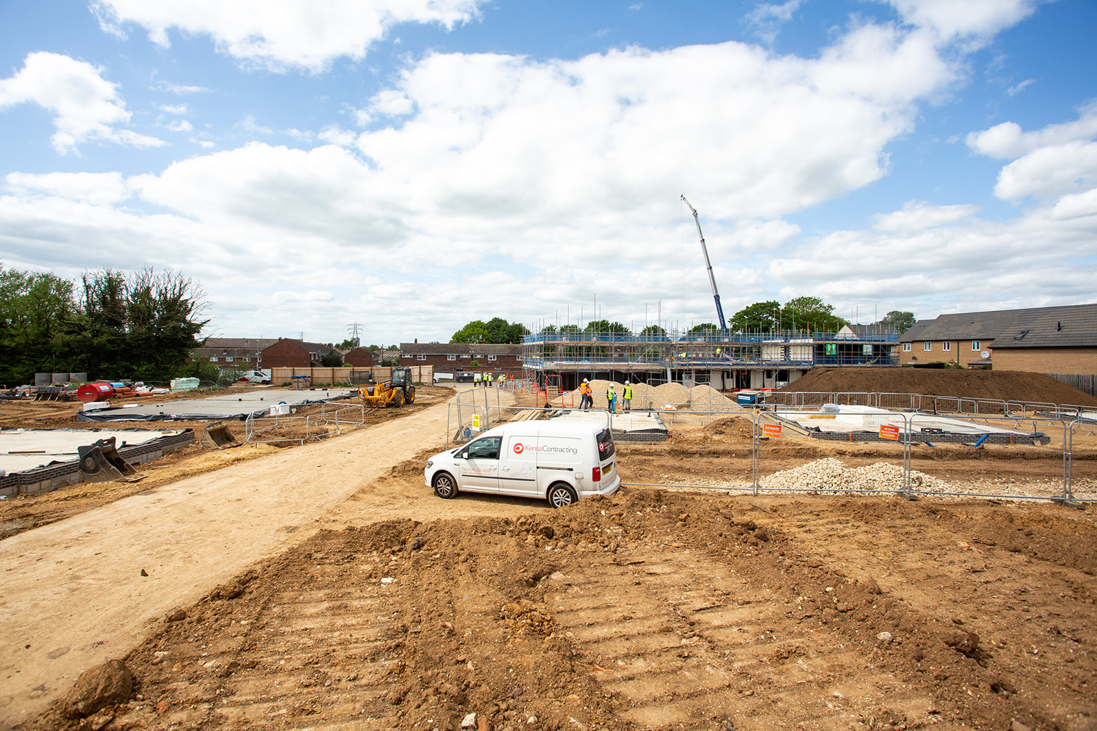 View of the development. Building in the background