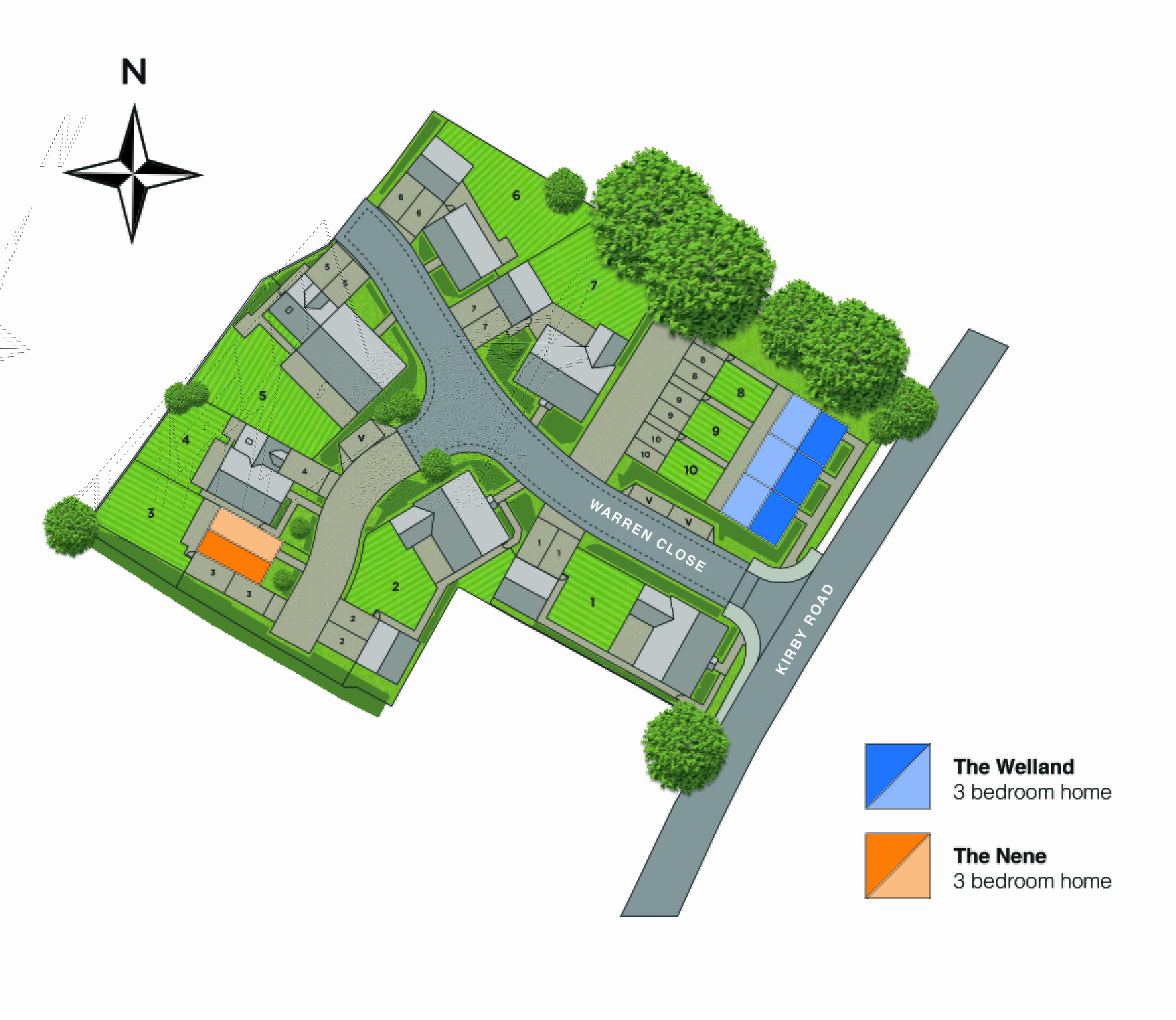 Site plan for Kirby Road, Gretton