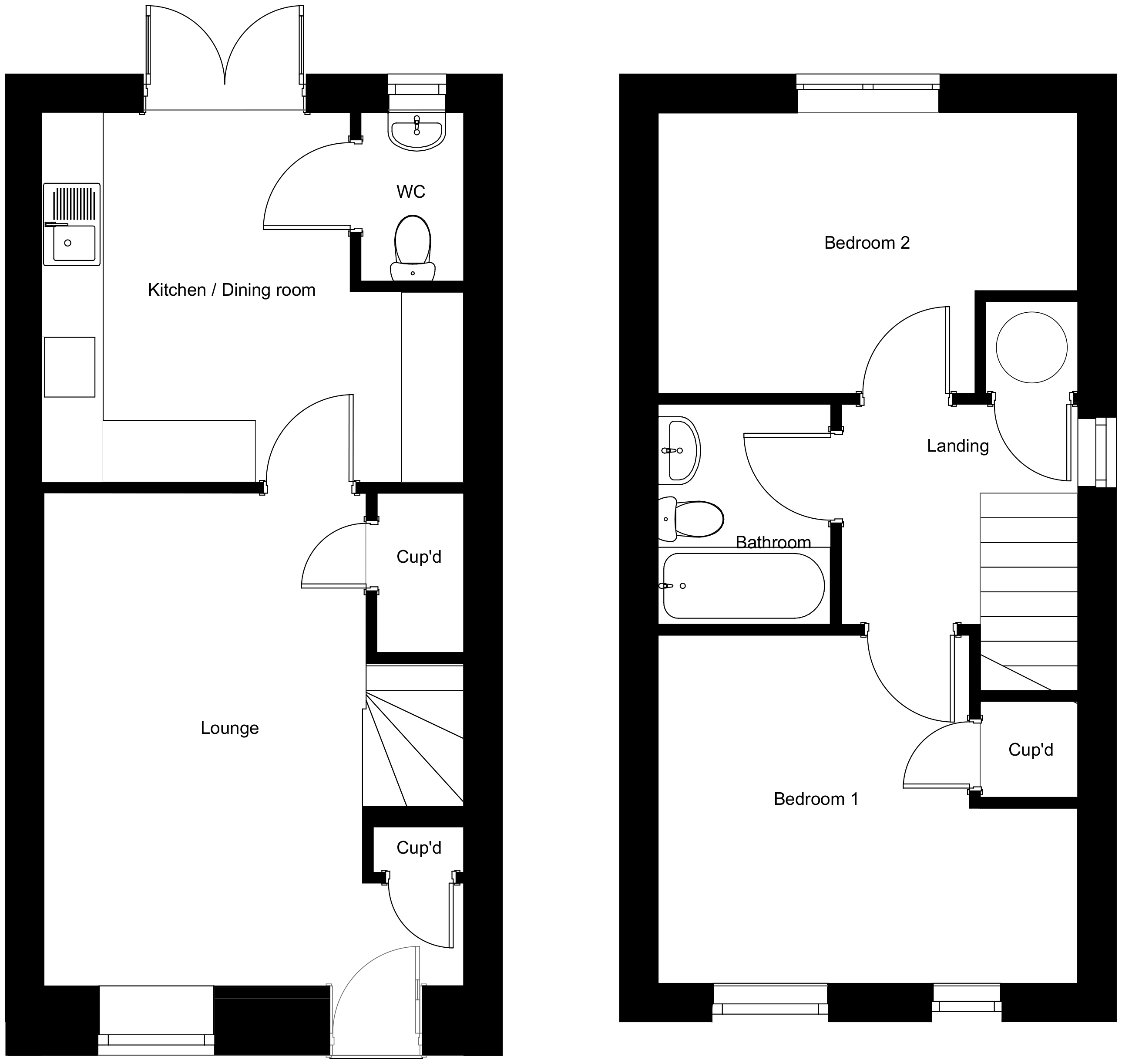 The Clover floorplans