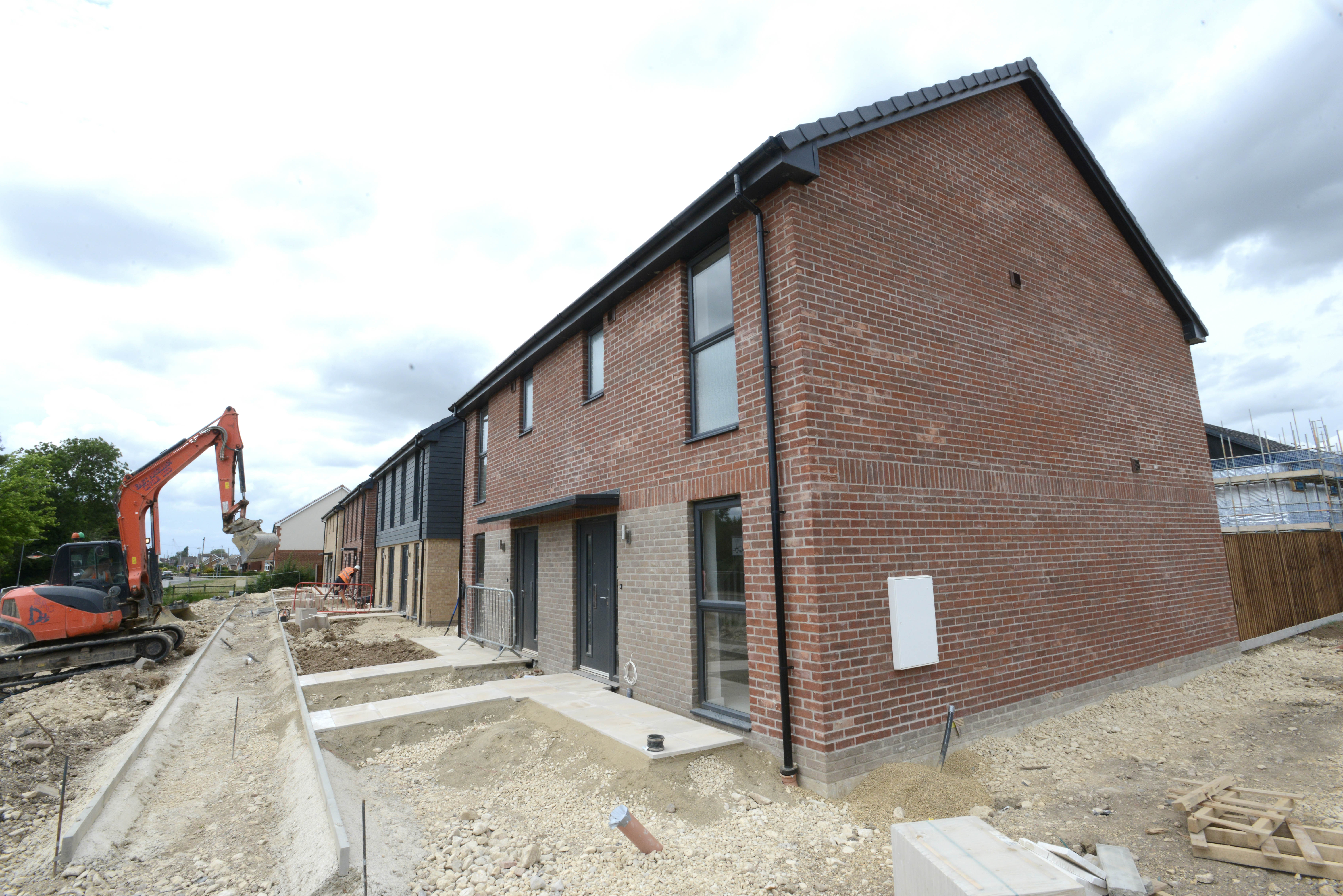 New build home on development site