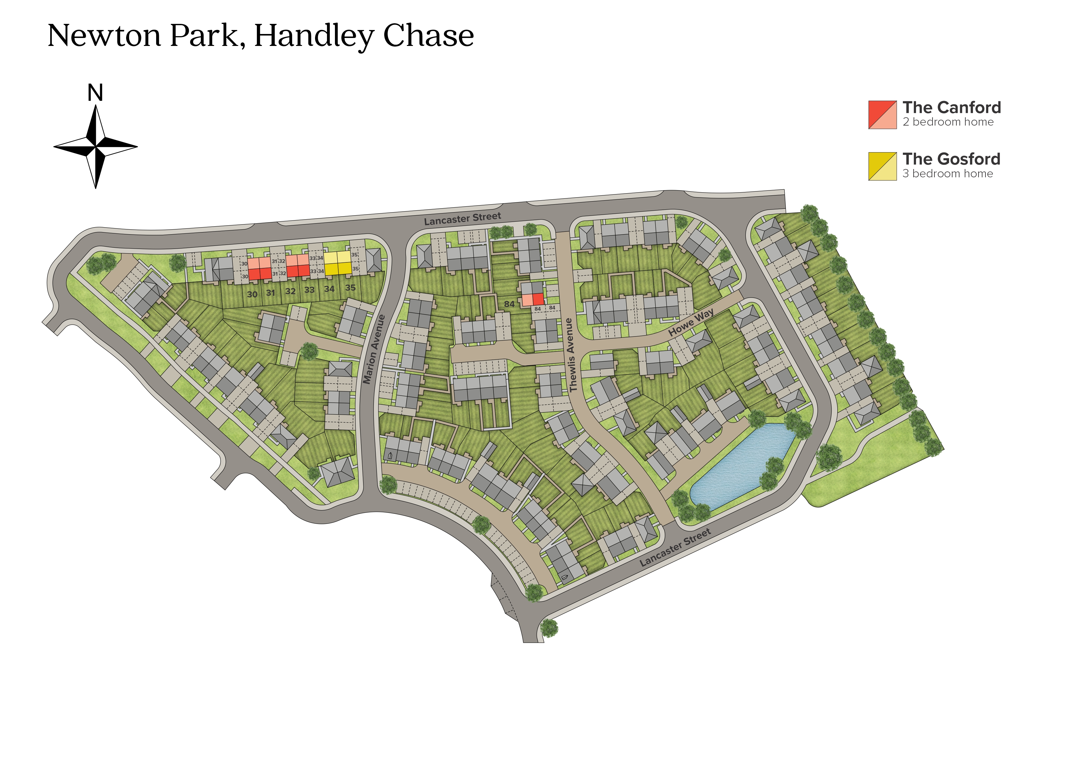 Newton Park site plan for Shared Ownership