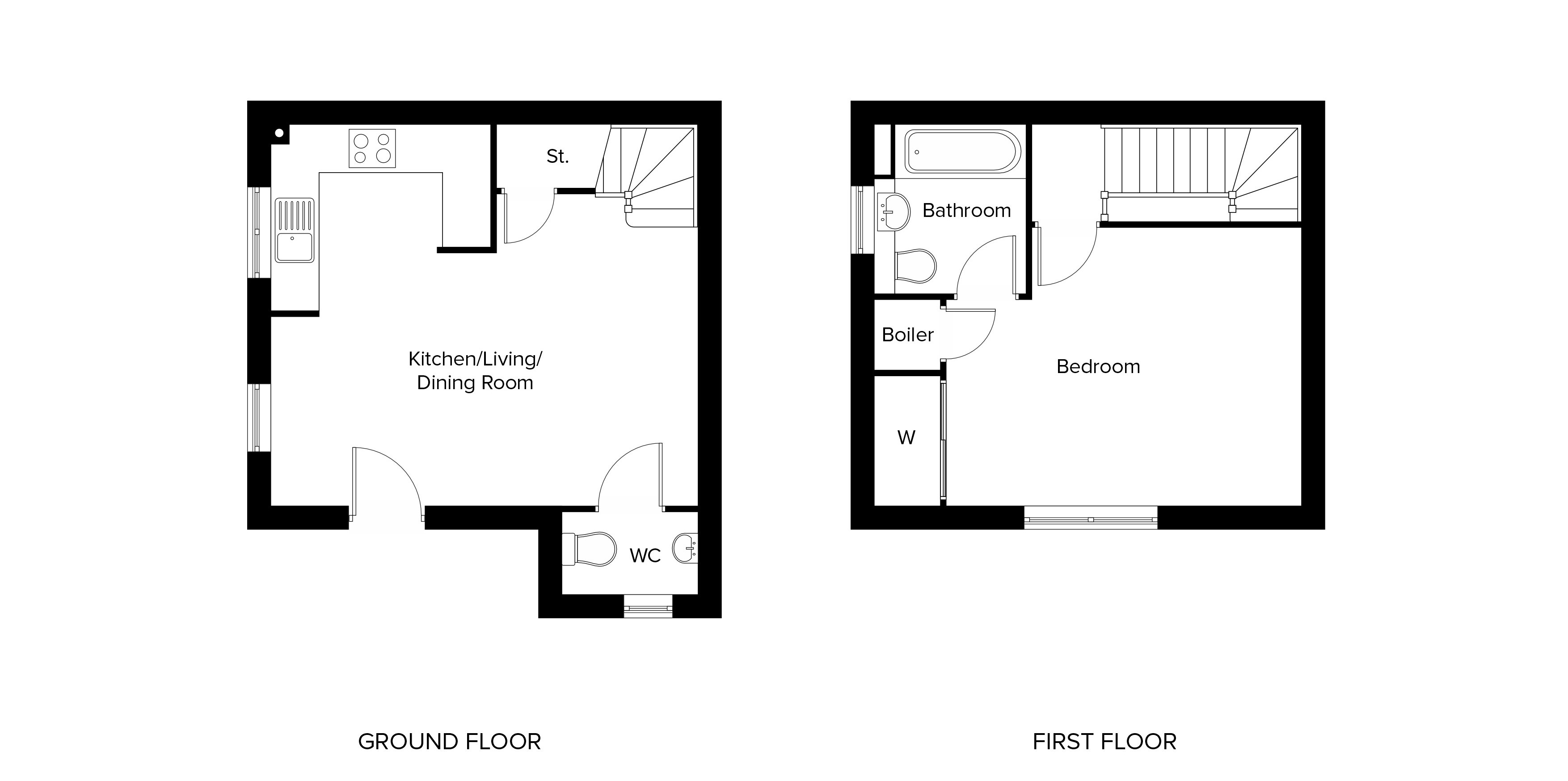 The Cadwell floorplans