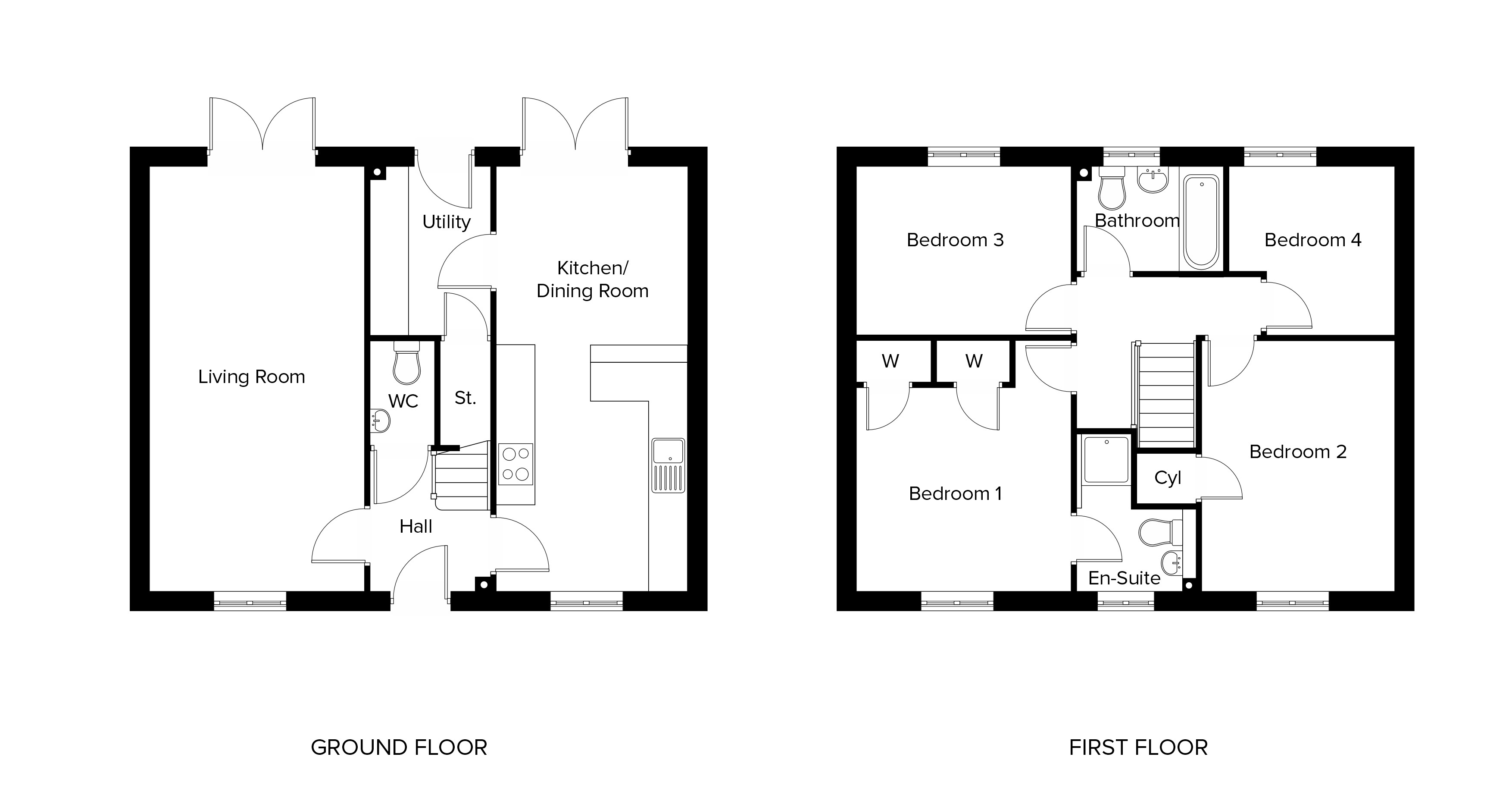 The Donnington floorplans