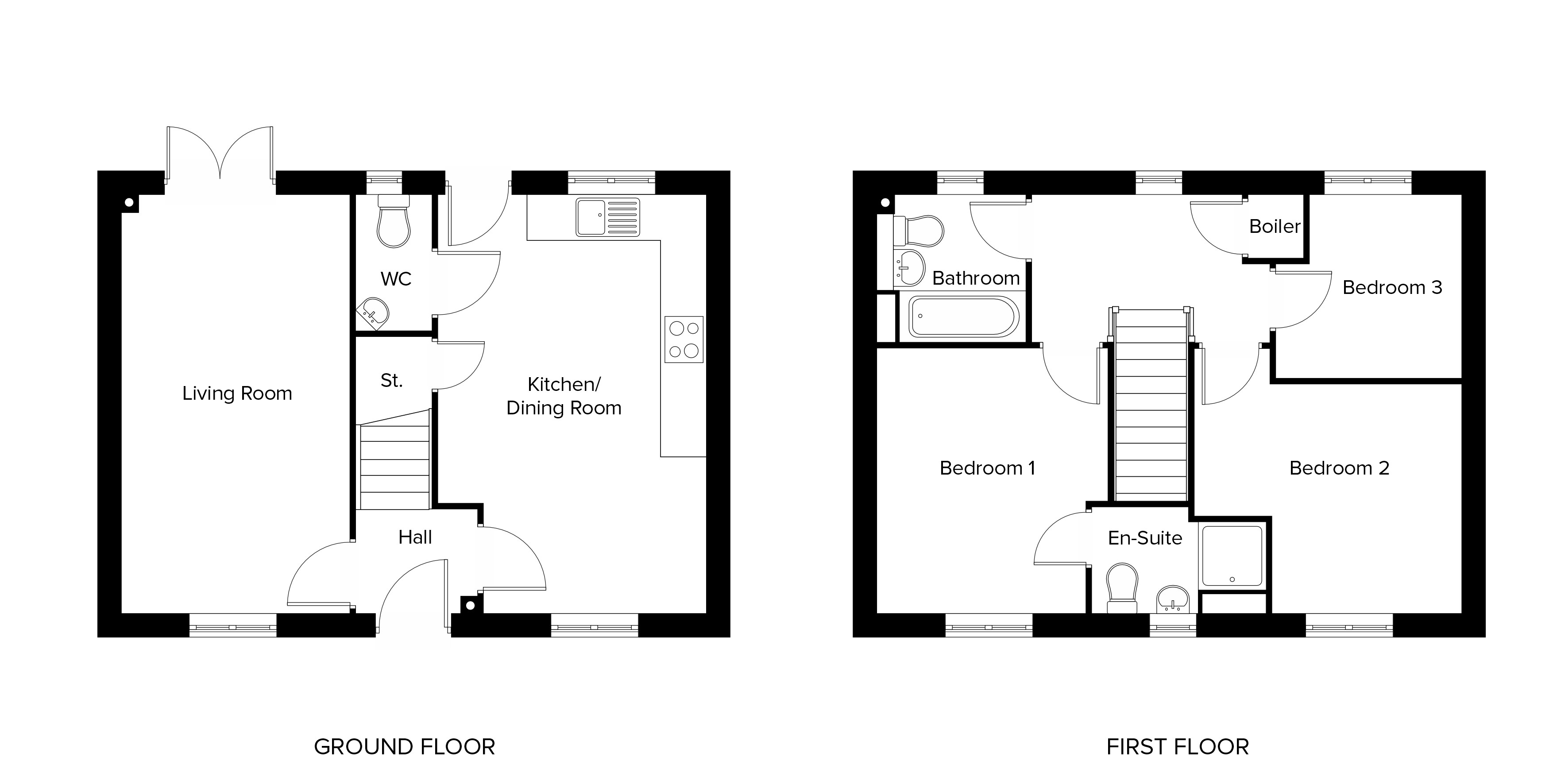 The Thruxton floorplans