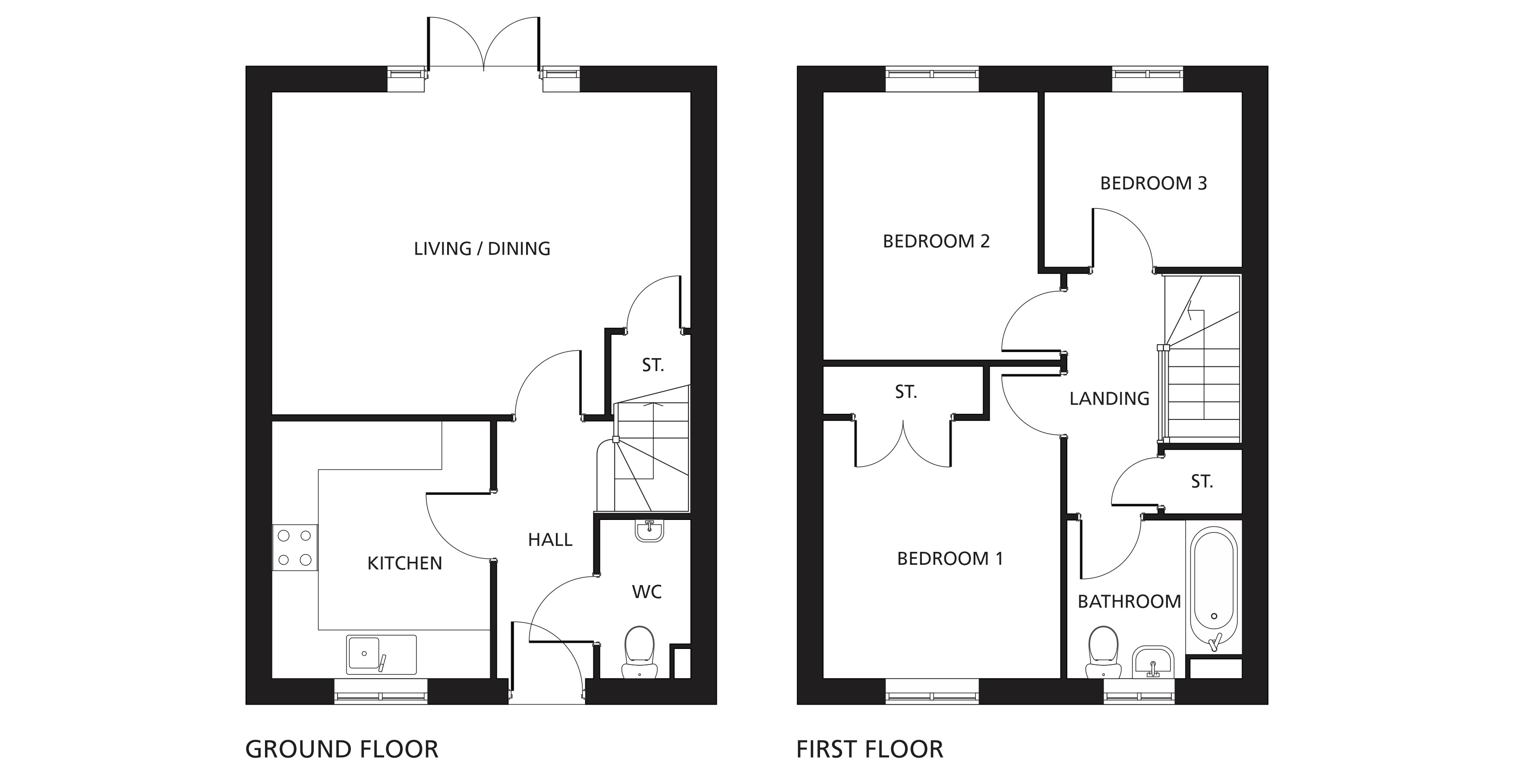 The bunting floorplans