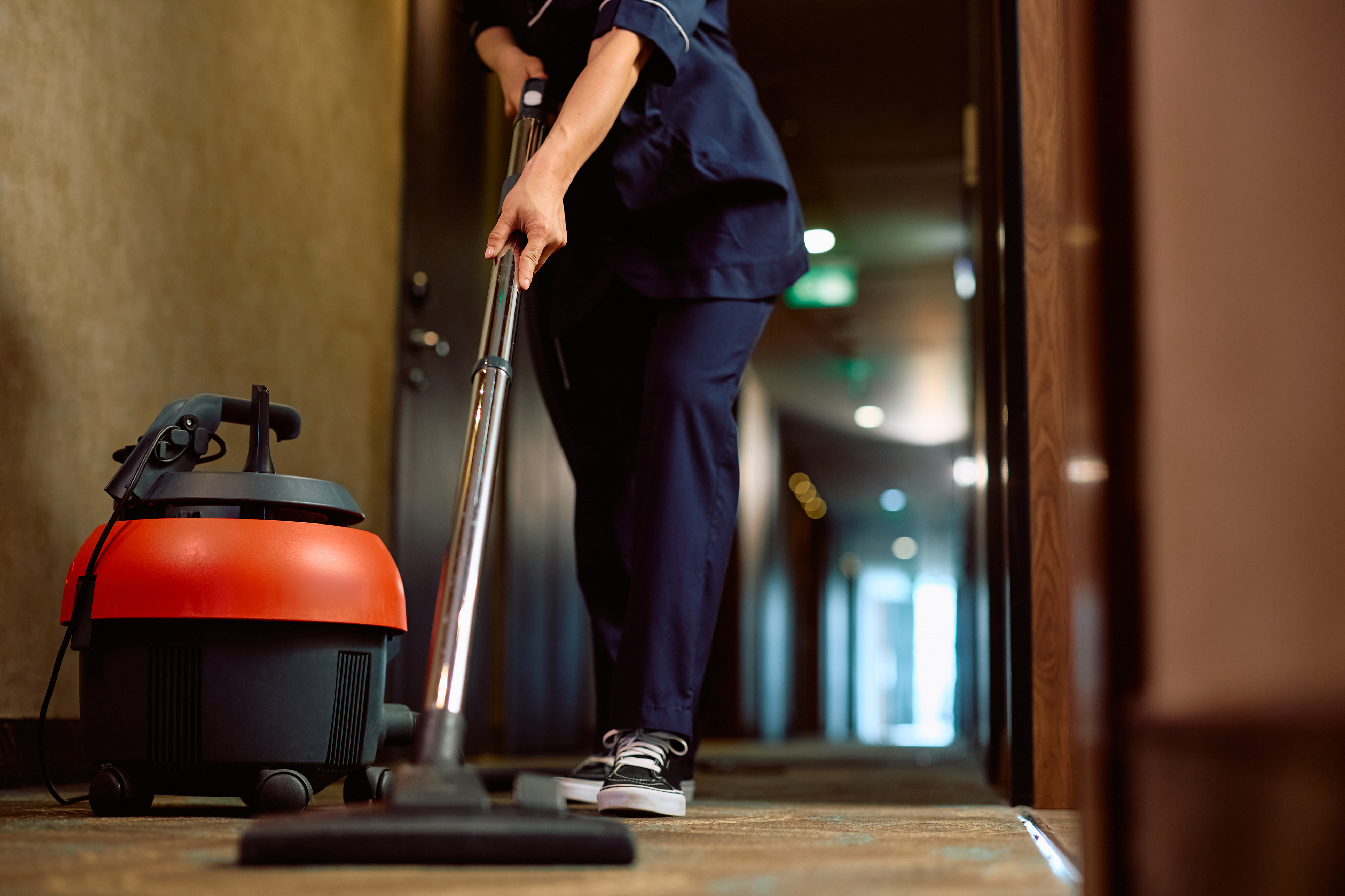 Lady hoovering