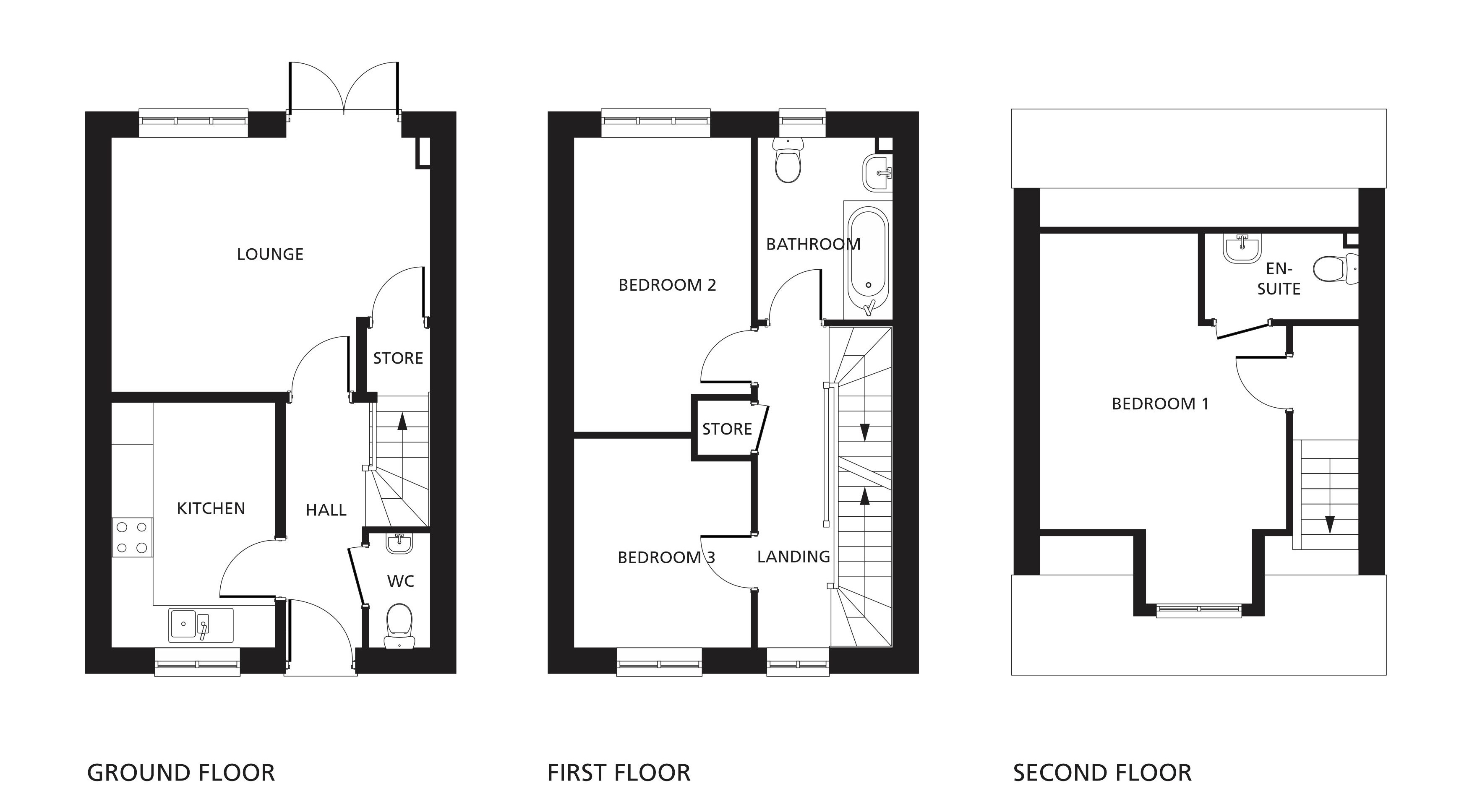 The Heron floorplans