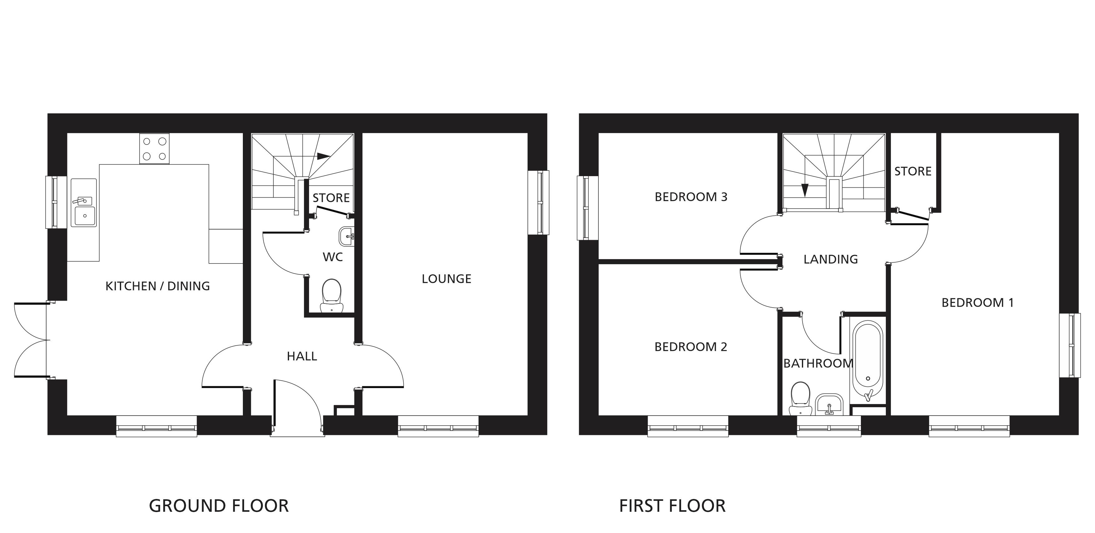 The Woodcock floorplans