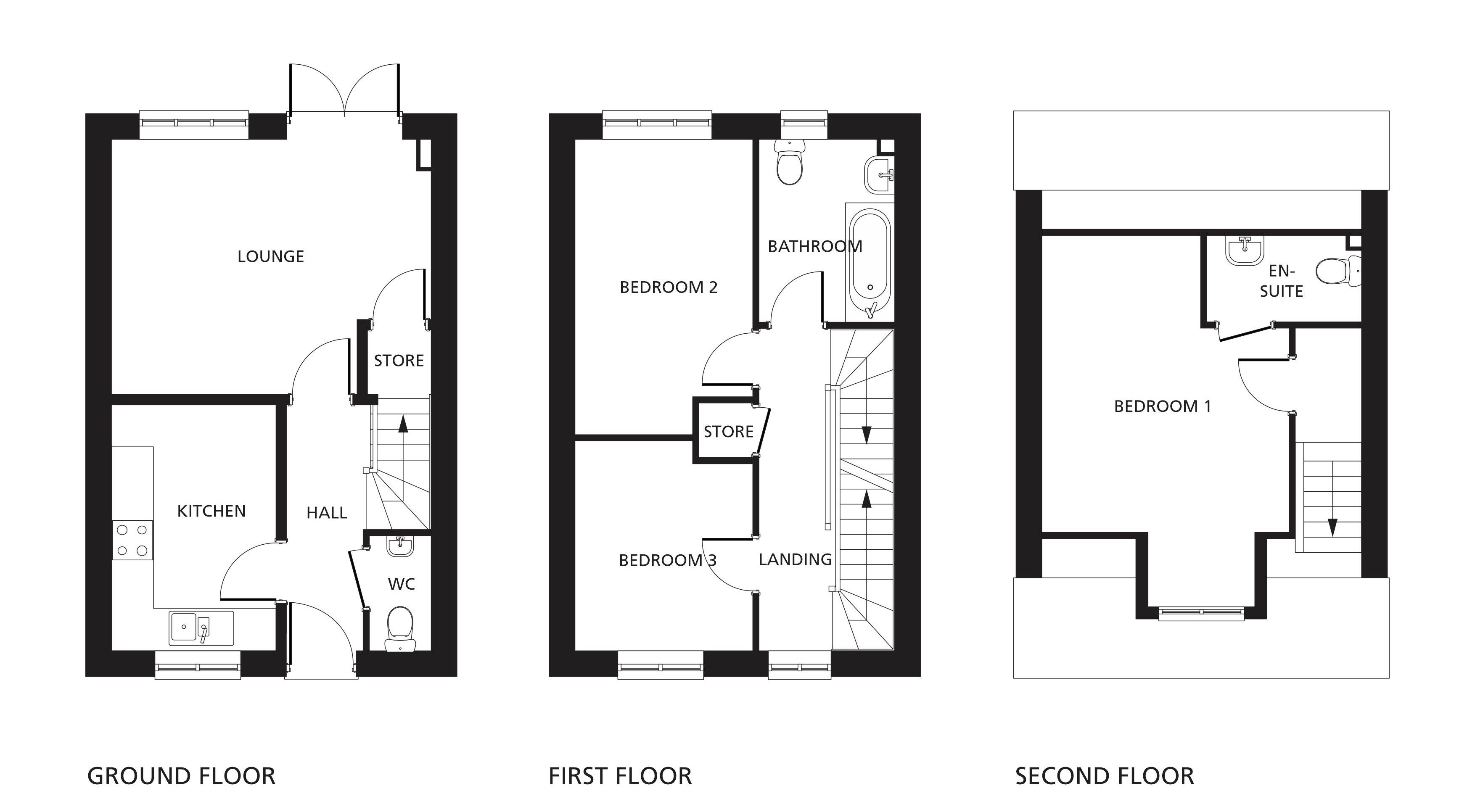The Heron floorplans