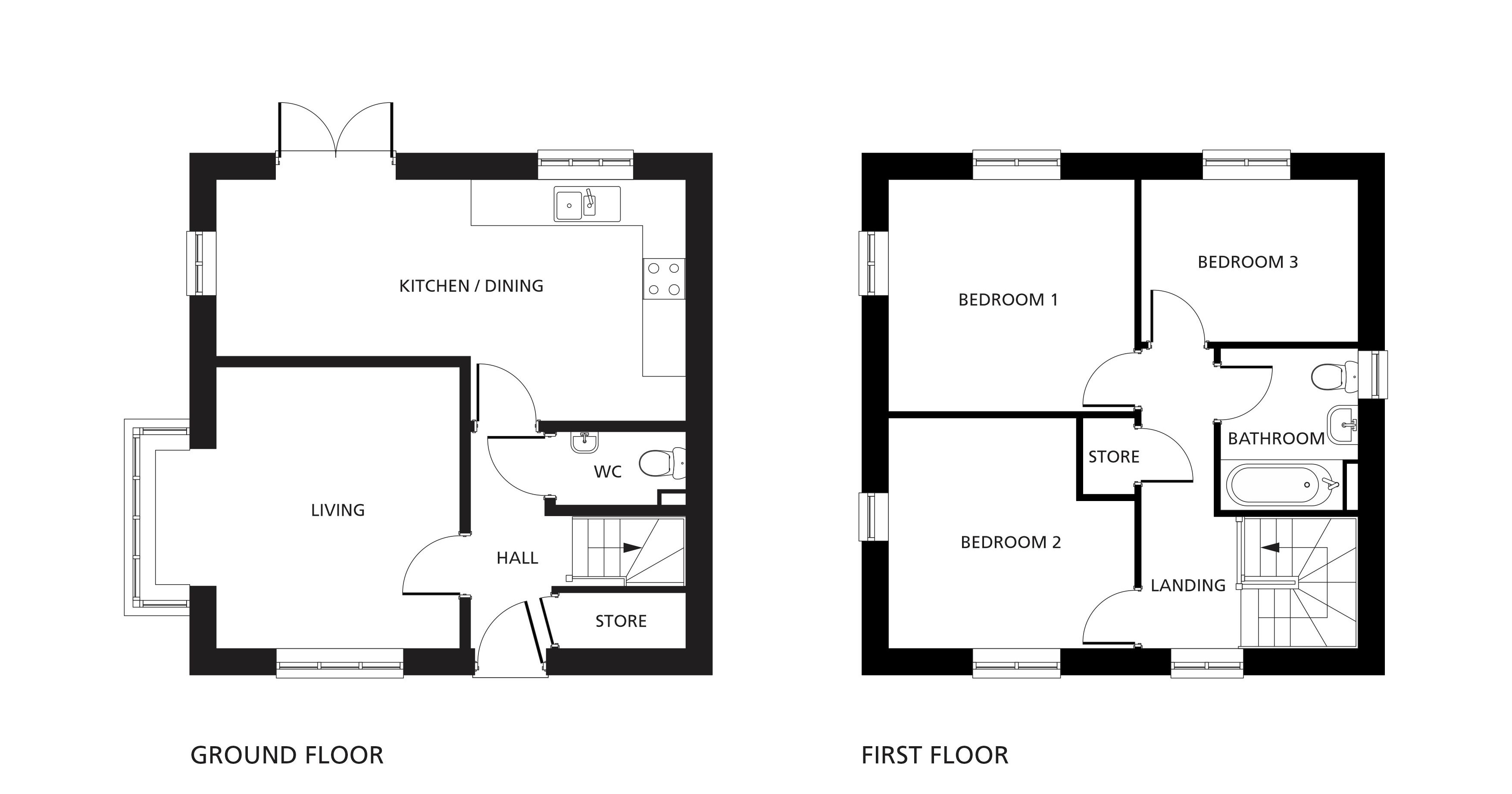 The Redpoll 2 floorplans