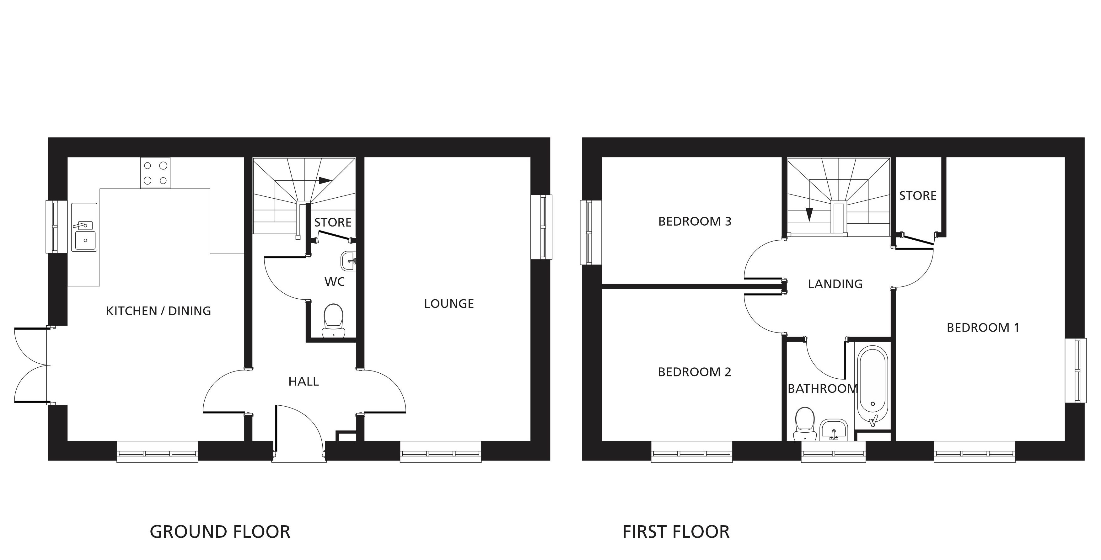 The Woodcock floorplans
