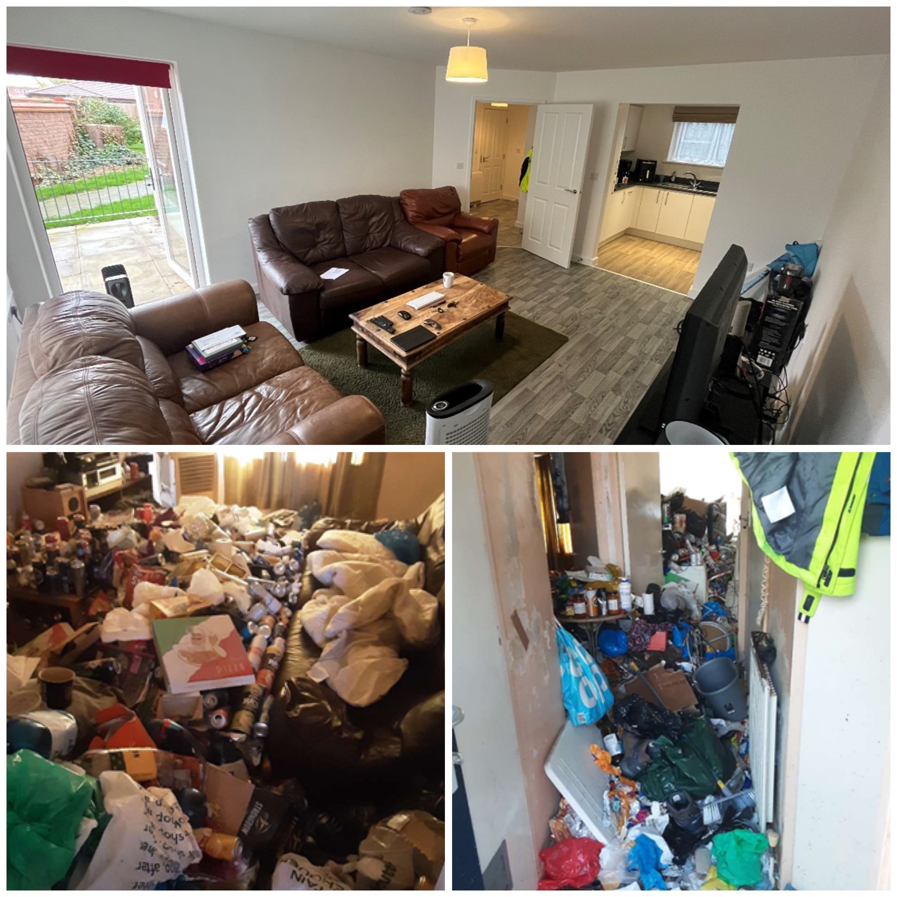 Hoarding - before and after
