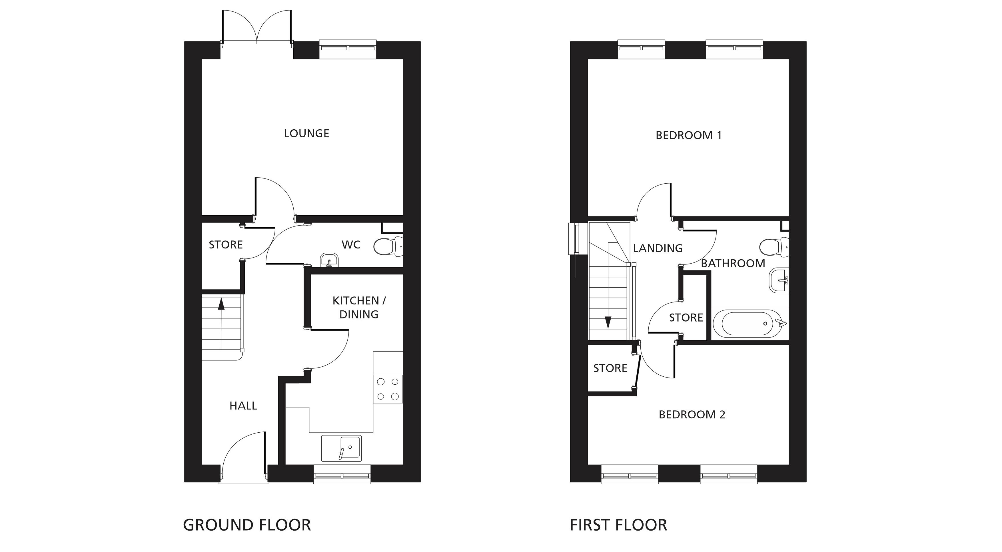 The Amber floorplans