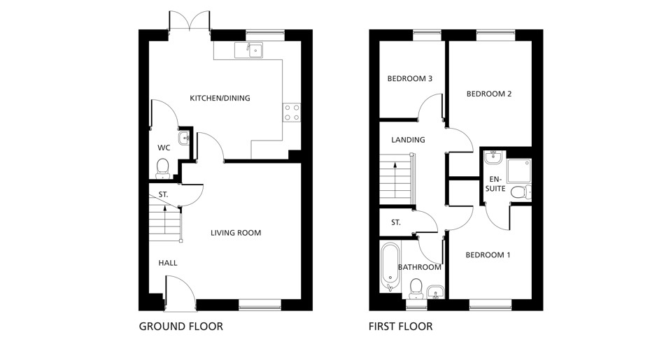 The Apple floor plans