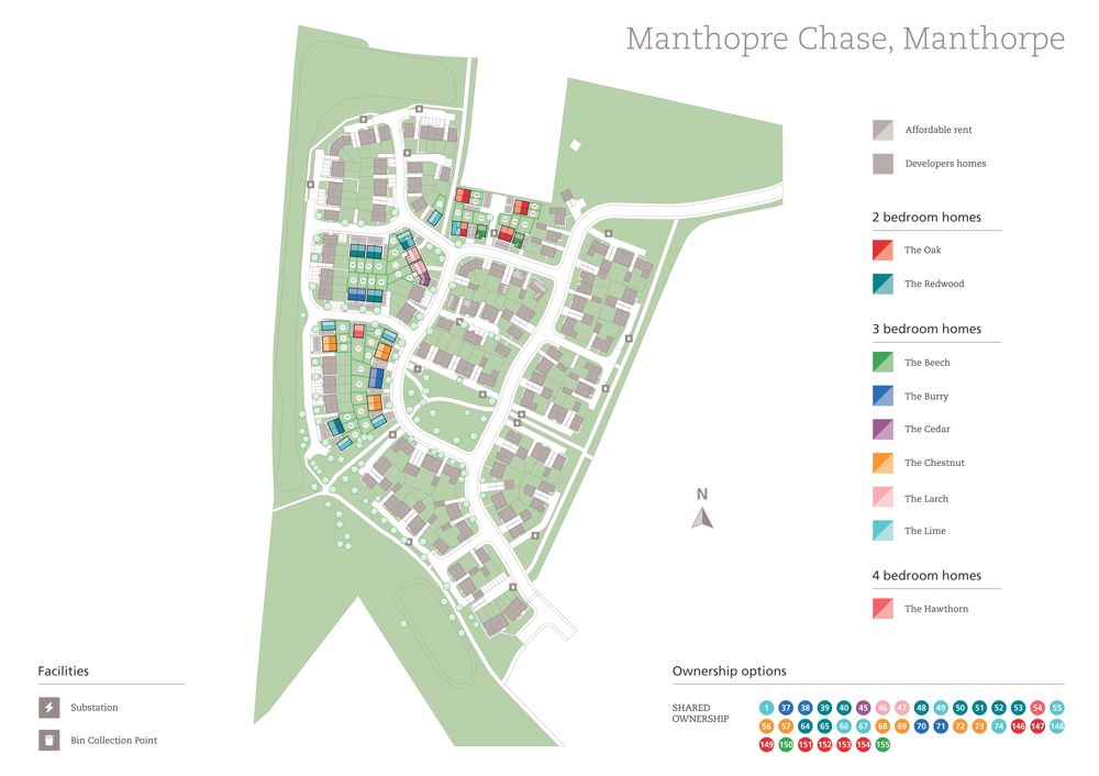 Manthorpe Chase site map