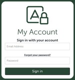 My Account login page