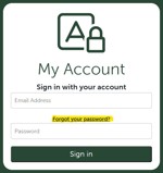 My Account forgot password