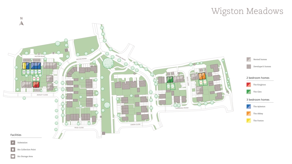 Wigston Meadows site map