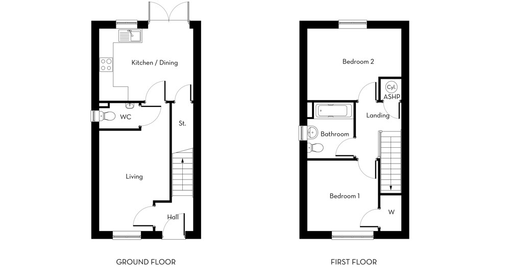 The Oak floor plans