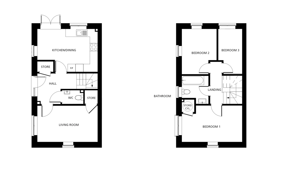 The Scampton floorplans