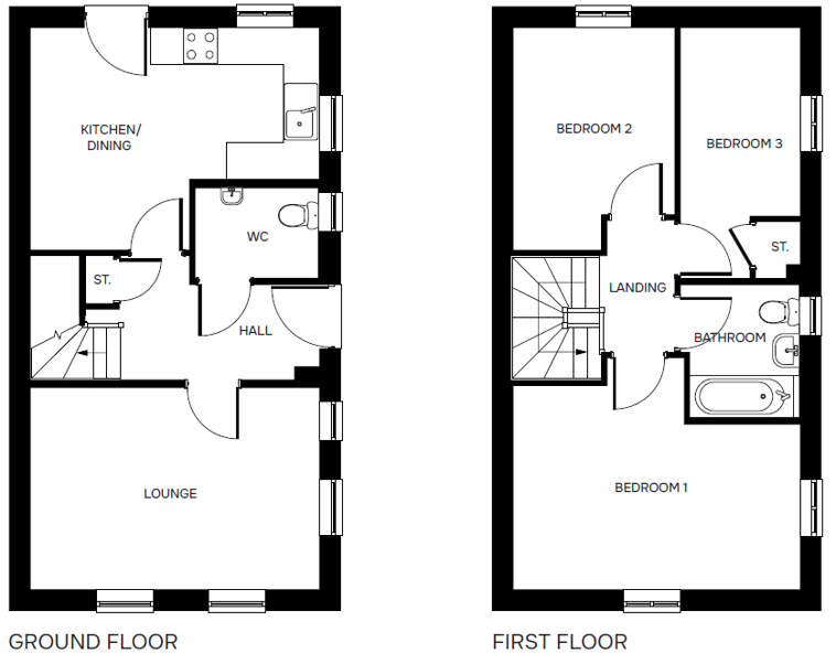 The Foxton floorplans